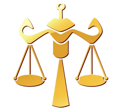 Golden Scales of Justice Illustration