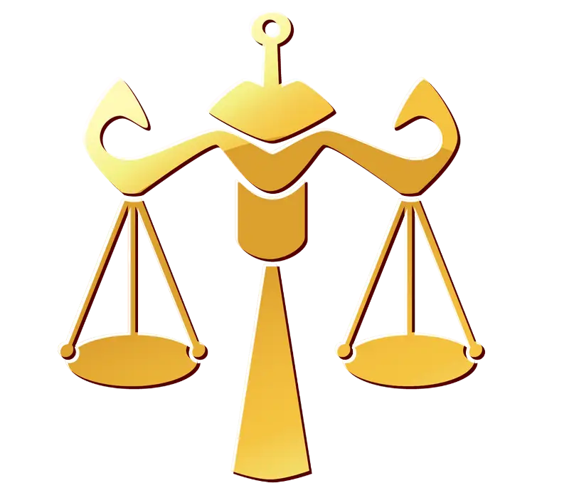 Golden Scales of Justice Illustration
