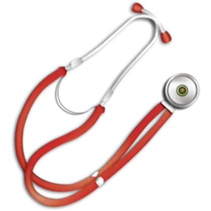 Red Stethoscope for Medical Use