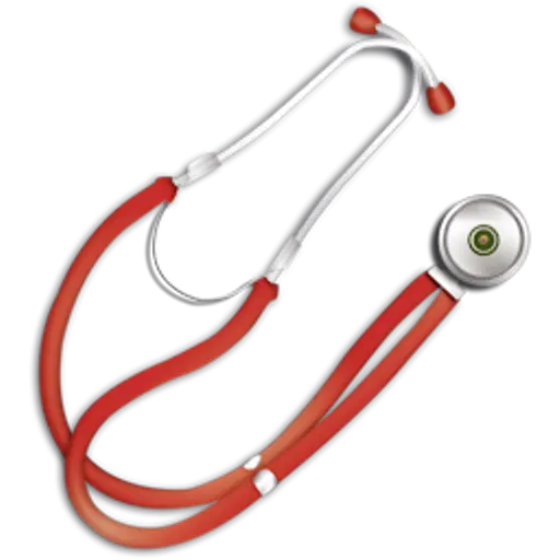 Red Stethoscope for Medical Use