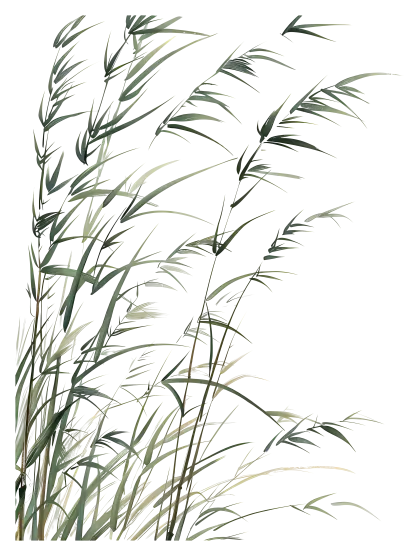 Green Bamboo Stalks