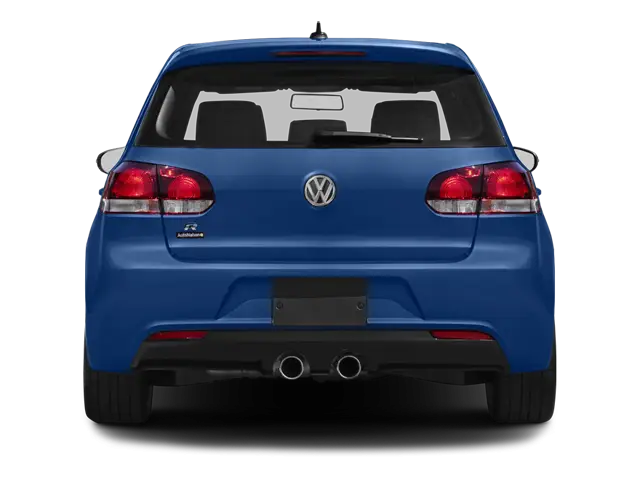 Blue Car Rear View with Exhaust Pipes