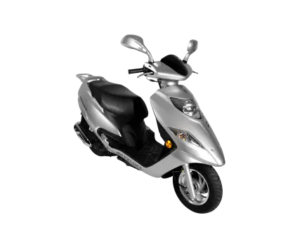 Modern Silver Electric Scooter