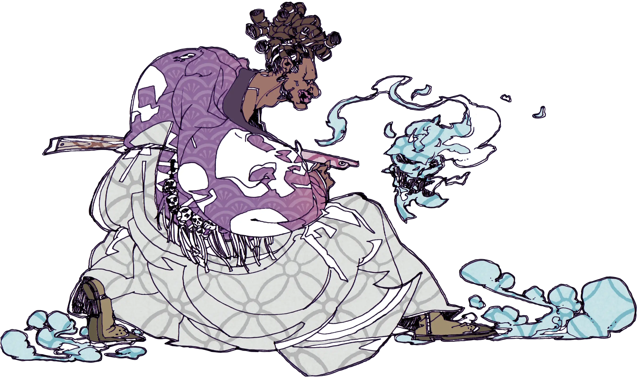Fantasy Sorcerer with Magical Creature