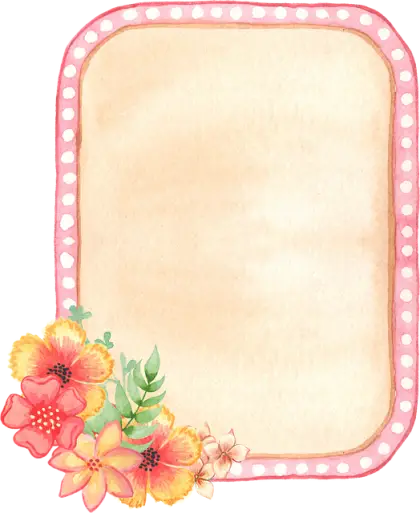 Floral Frame for Art and Decoration