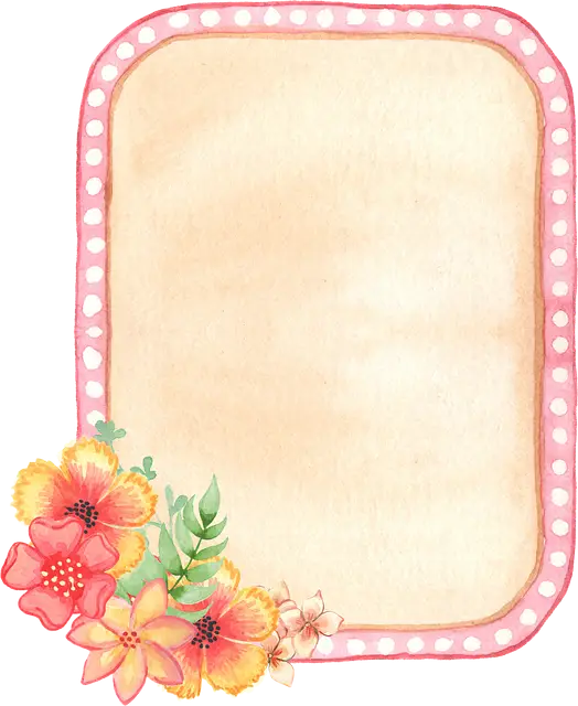 Floral Frame for Art and Decoration