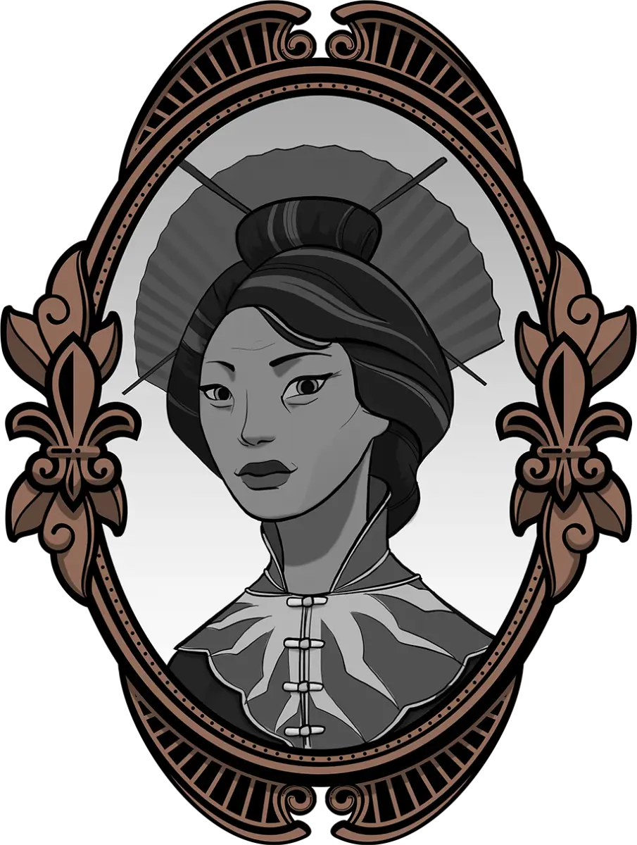Vintage Woman Portrait Illustration