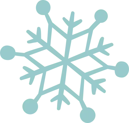 Blue Snowflake Icon for Winter Theme