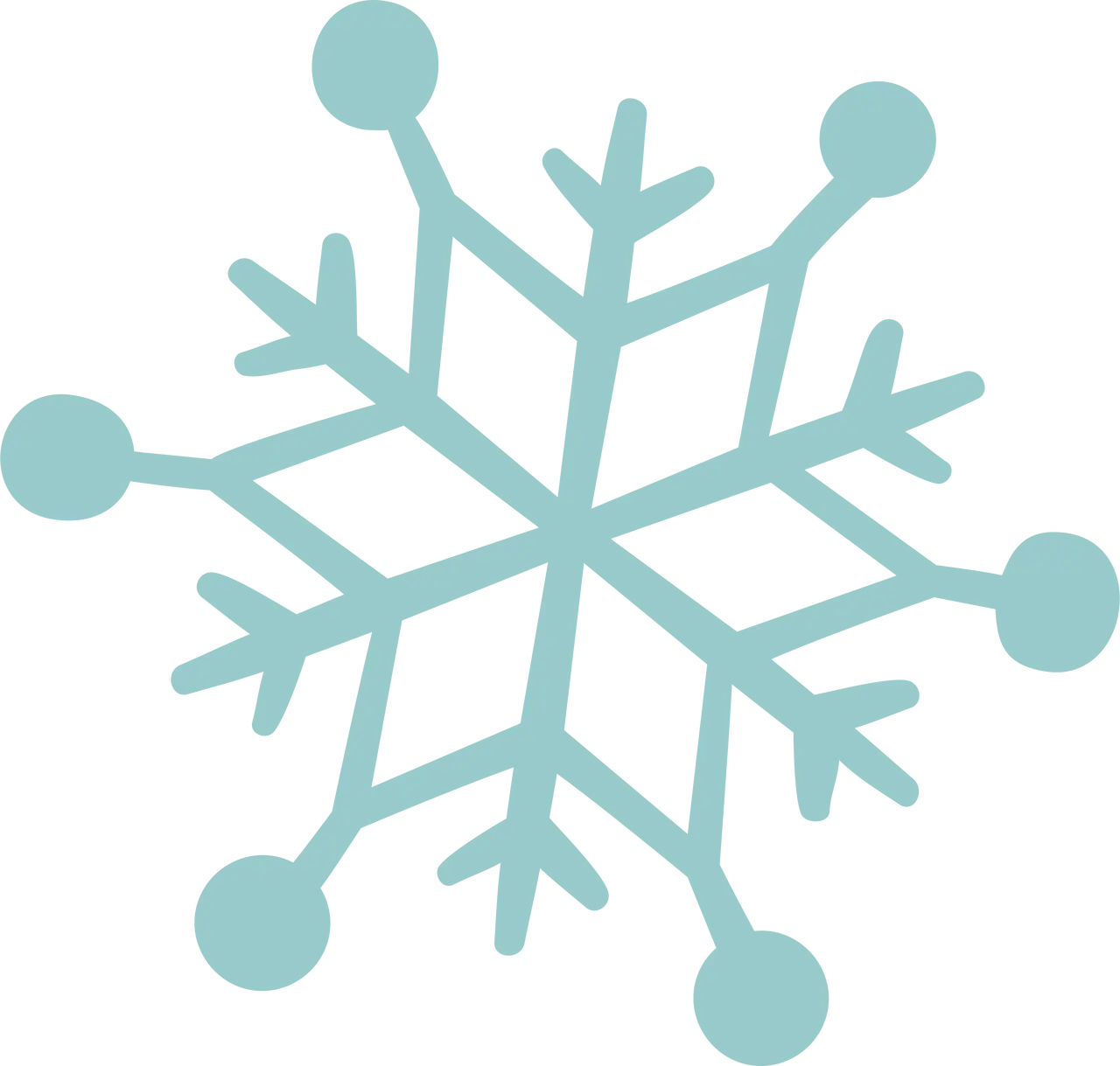 Blue Snowflake Icon for Winter Theme