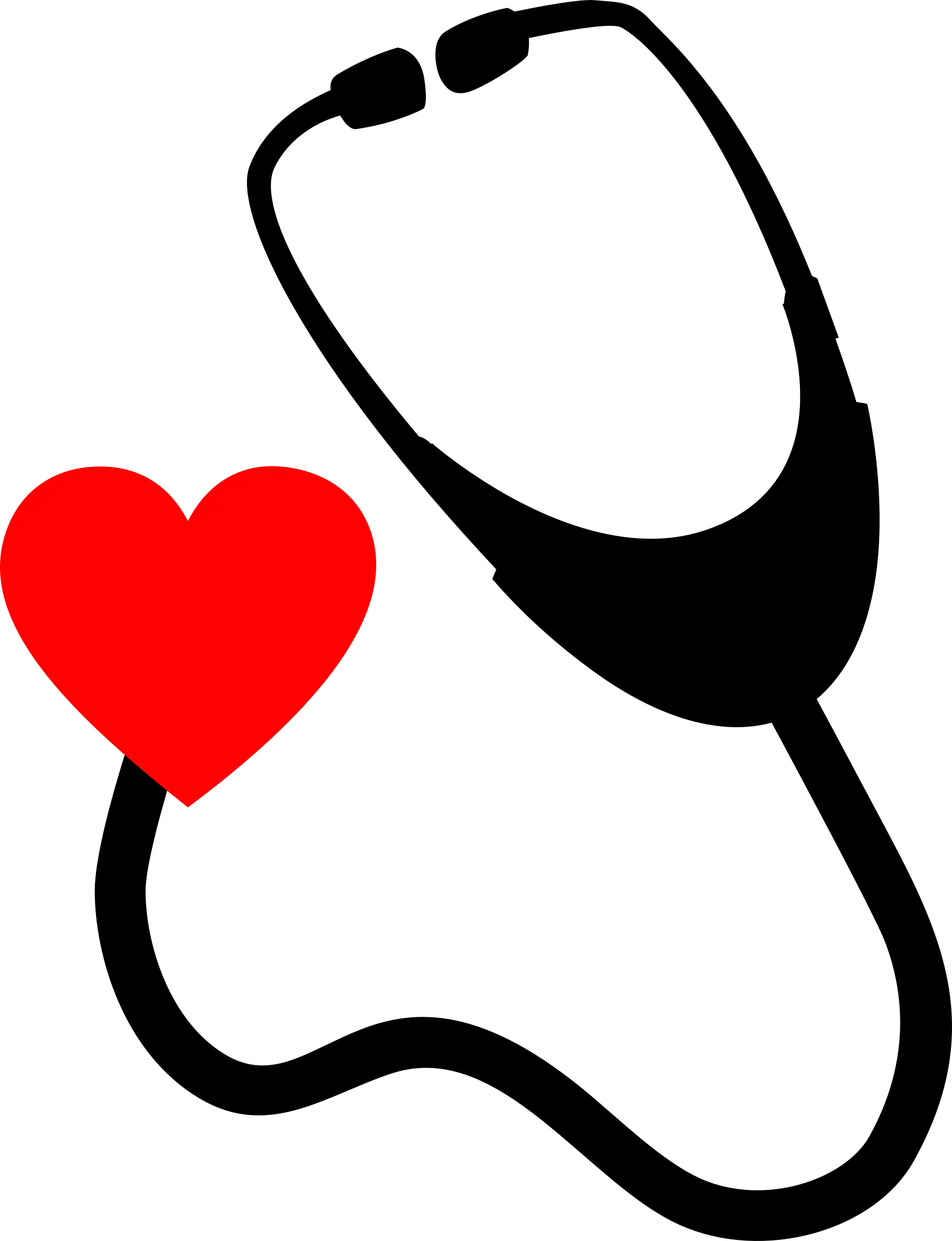 Stethoscope with a Red Heart Illustration