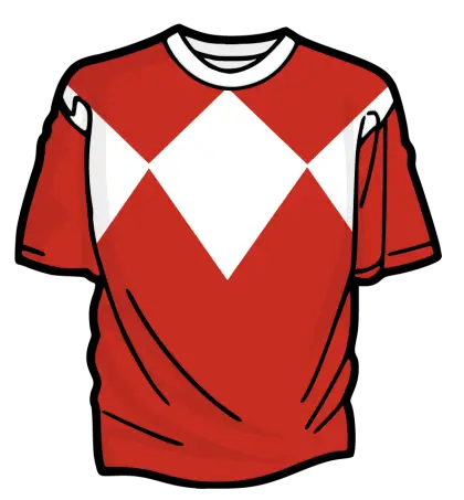 Red Shirt with White Diamond Design