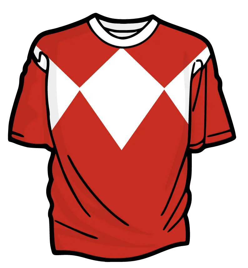 Red Shirt with White Diamond Design