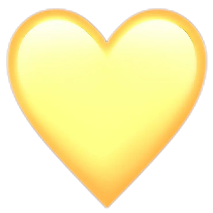 Yellow Heart Illustration for Emotions