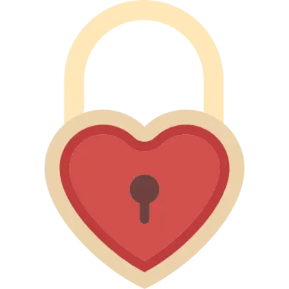 Heart Padlock Design for Valentine&#039;s Day