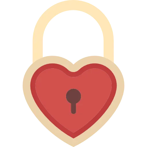 Heart Padlock Design for Valentine's Day