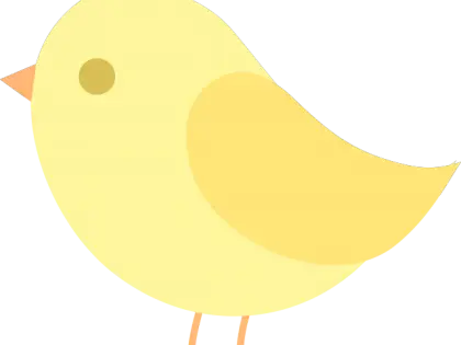 Cute Yellow Bird Illustration