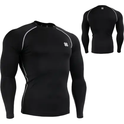 Black Athletic Long Sleeve Shirt
