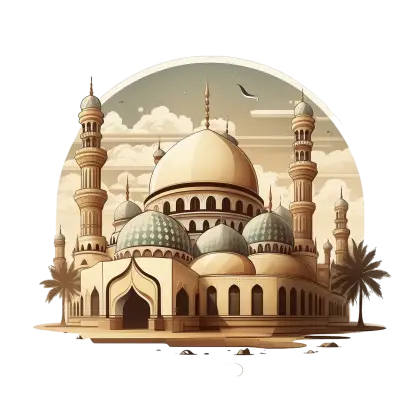 Beautiful Mosque Illustration Artwork