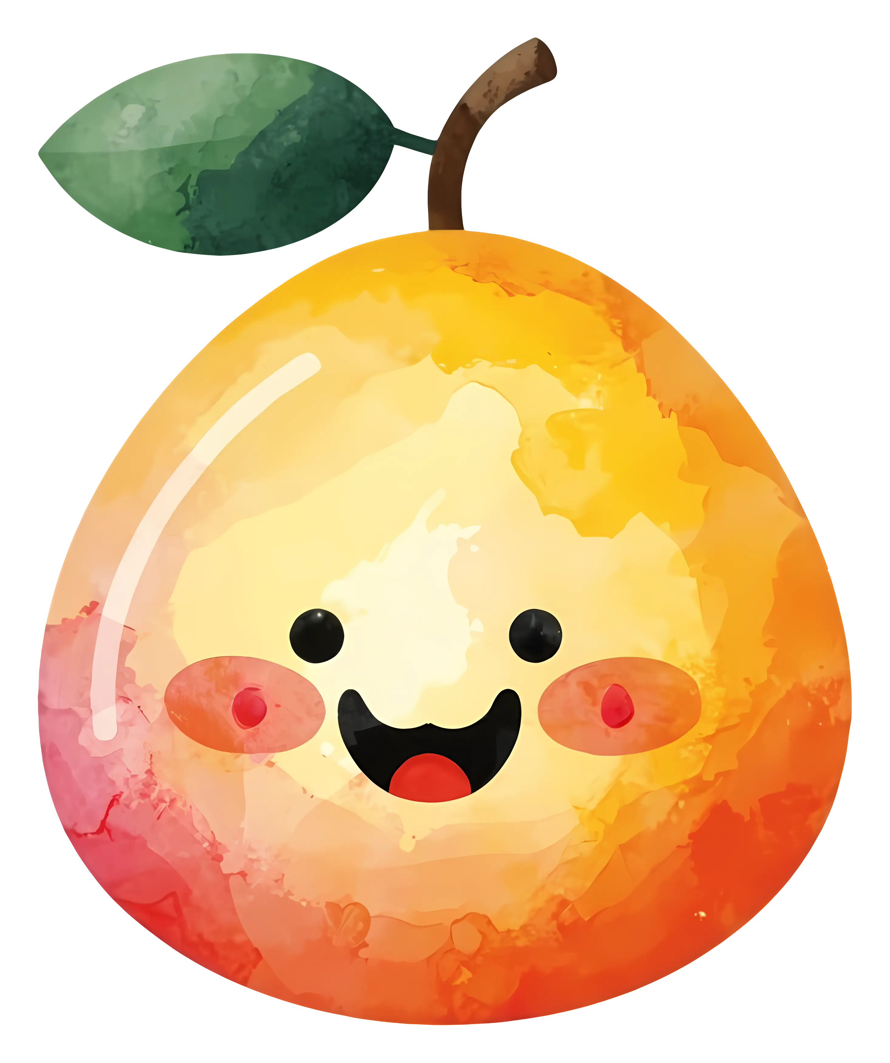Smiling Cartoon Pear Illustration