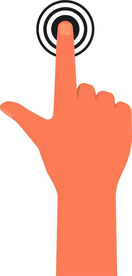 Illustration of a Hand Pointing Upward
