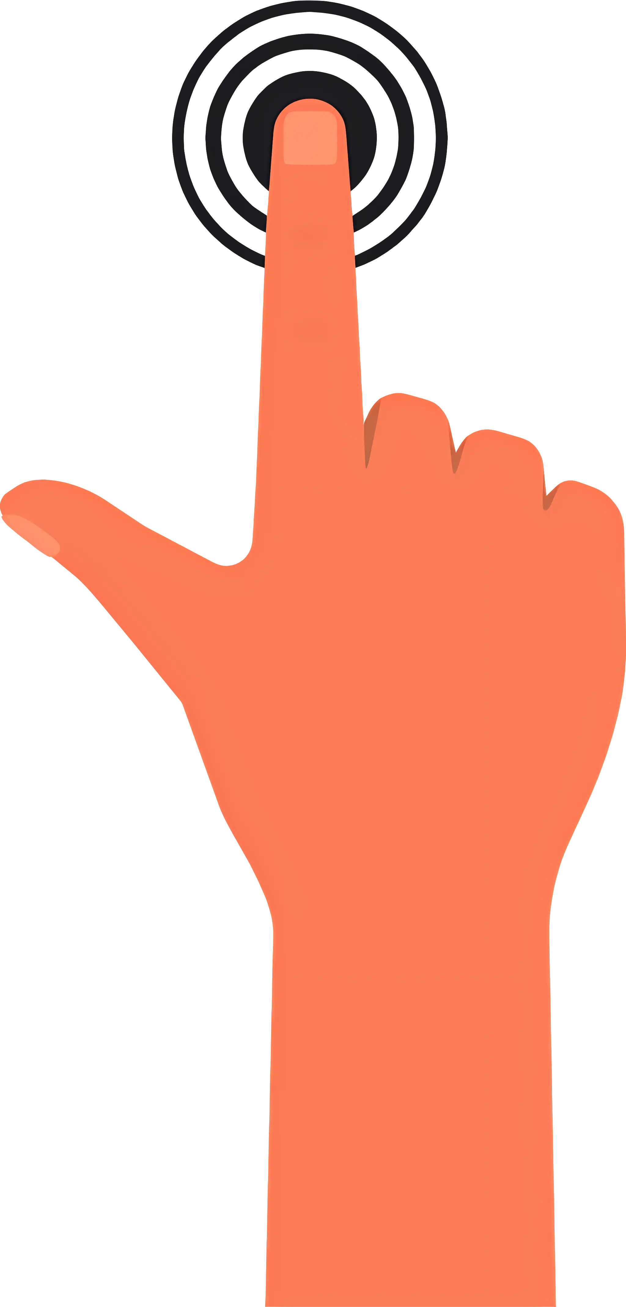 Illustration of a Hand Pointing Upward