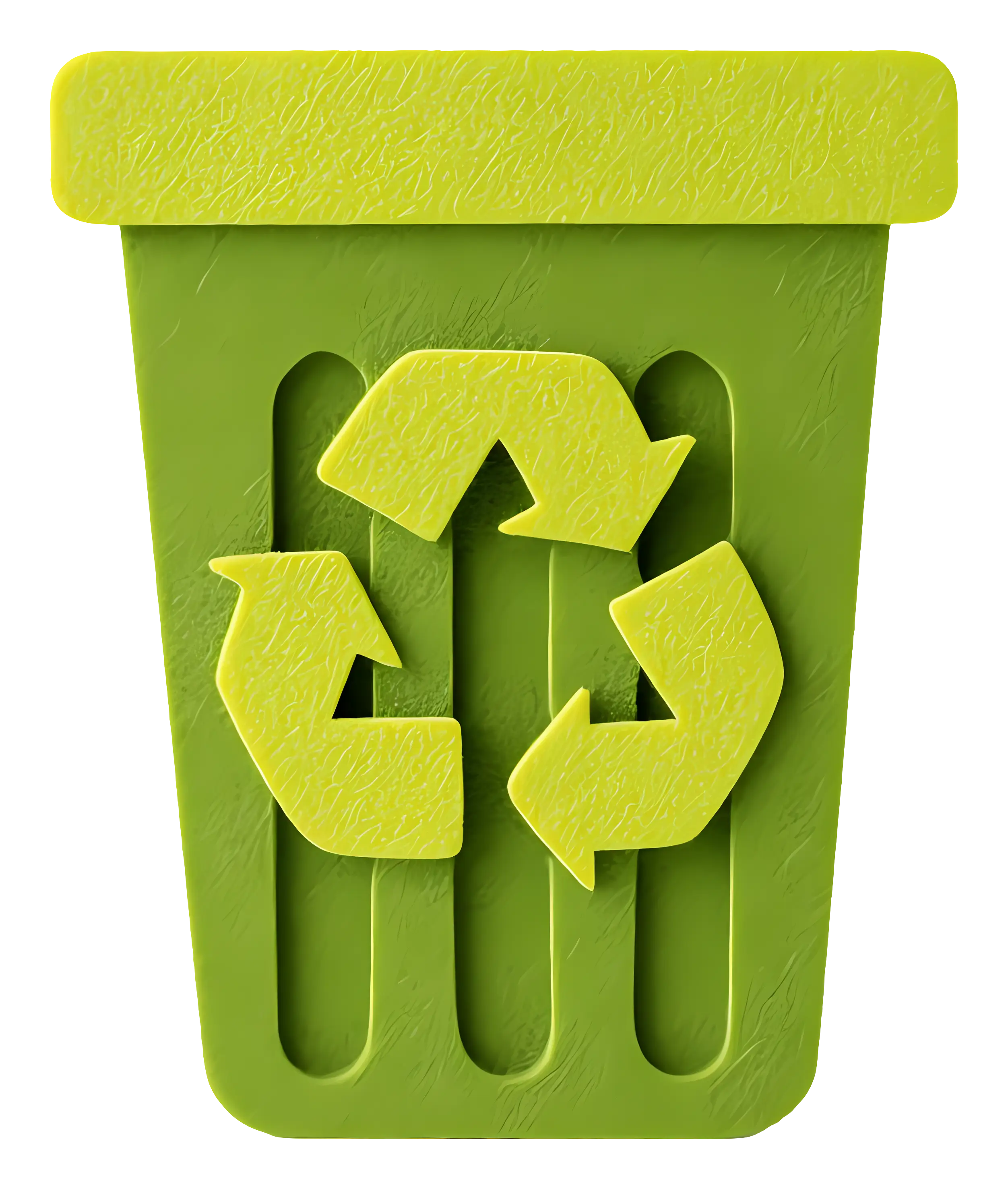 Green Recycling Bin Illustration