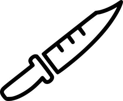 Knife Outline Sketch Design
