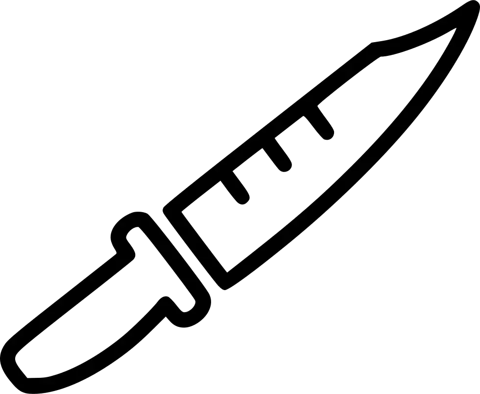 Knife Outline Sketch Design