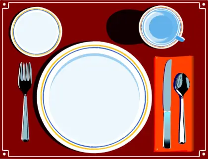 Tableware and Dining Setting Illustration