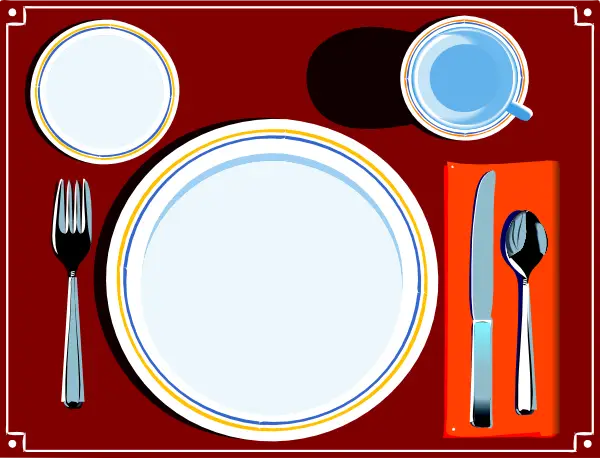 Tableware and Dining Setting Illustration