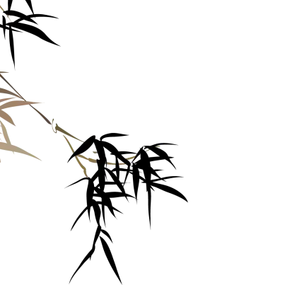 Bamboo Leaves Silhouette