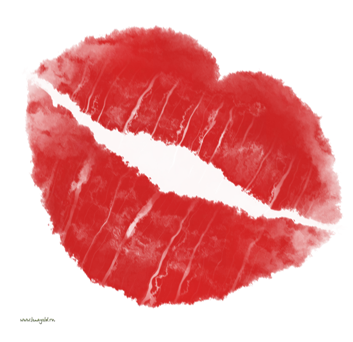 Red Lipstick Kiss Mark