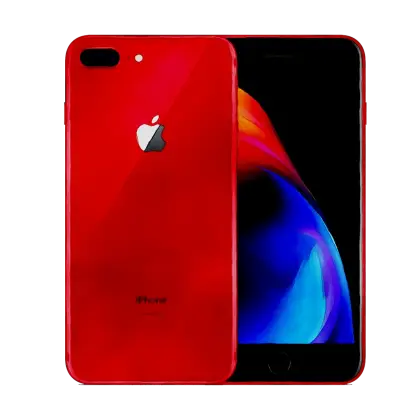 Red Smartphone with Apple Logo