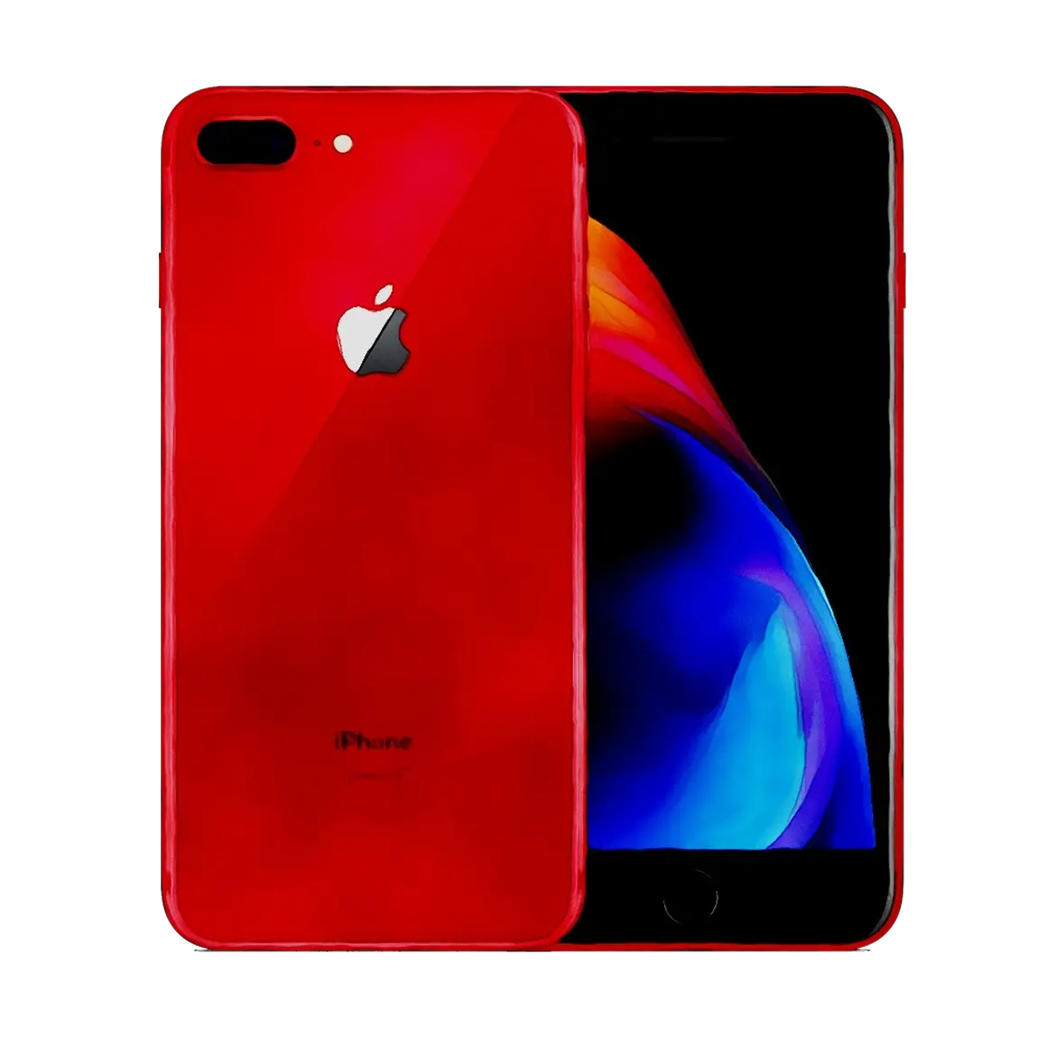 Red Smartphone with Apple Logo