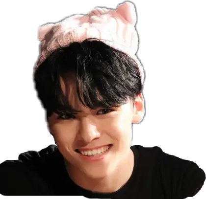 Smiling Person with Pink Hat