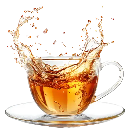 Tea Splashing in Cup