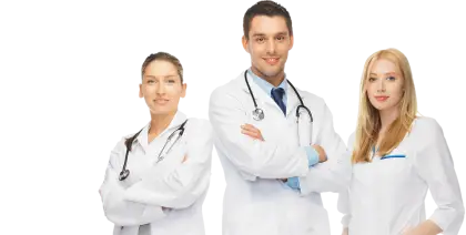 Team of Doctors in White Coats