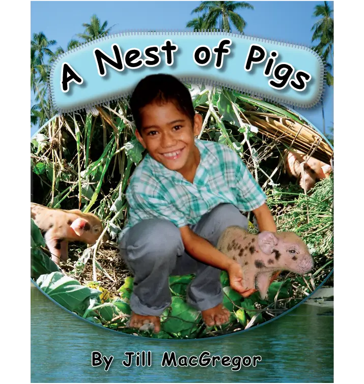Boy with Pigs on Book Cover