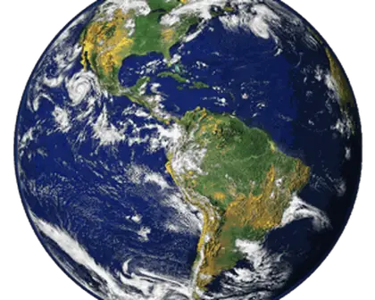 Earth Globe Showing the Americas