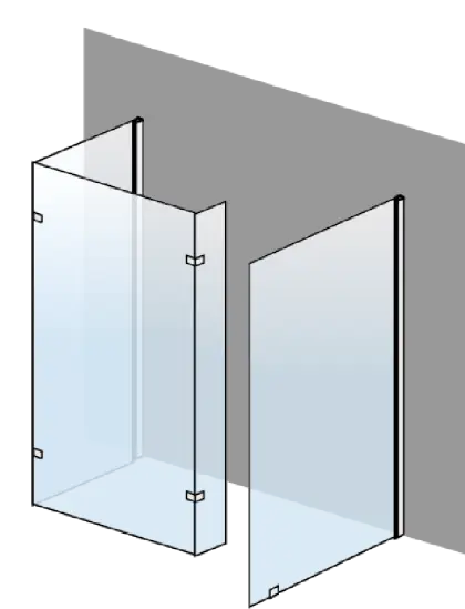 Transparent Glass Panel Divider Design