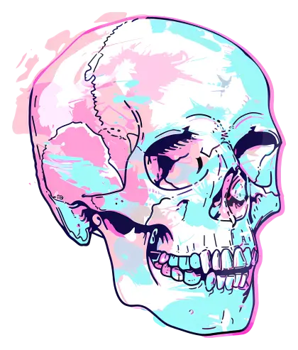 Creative Abstract Skull Design