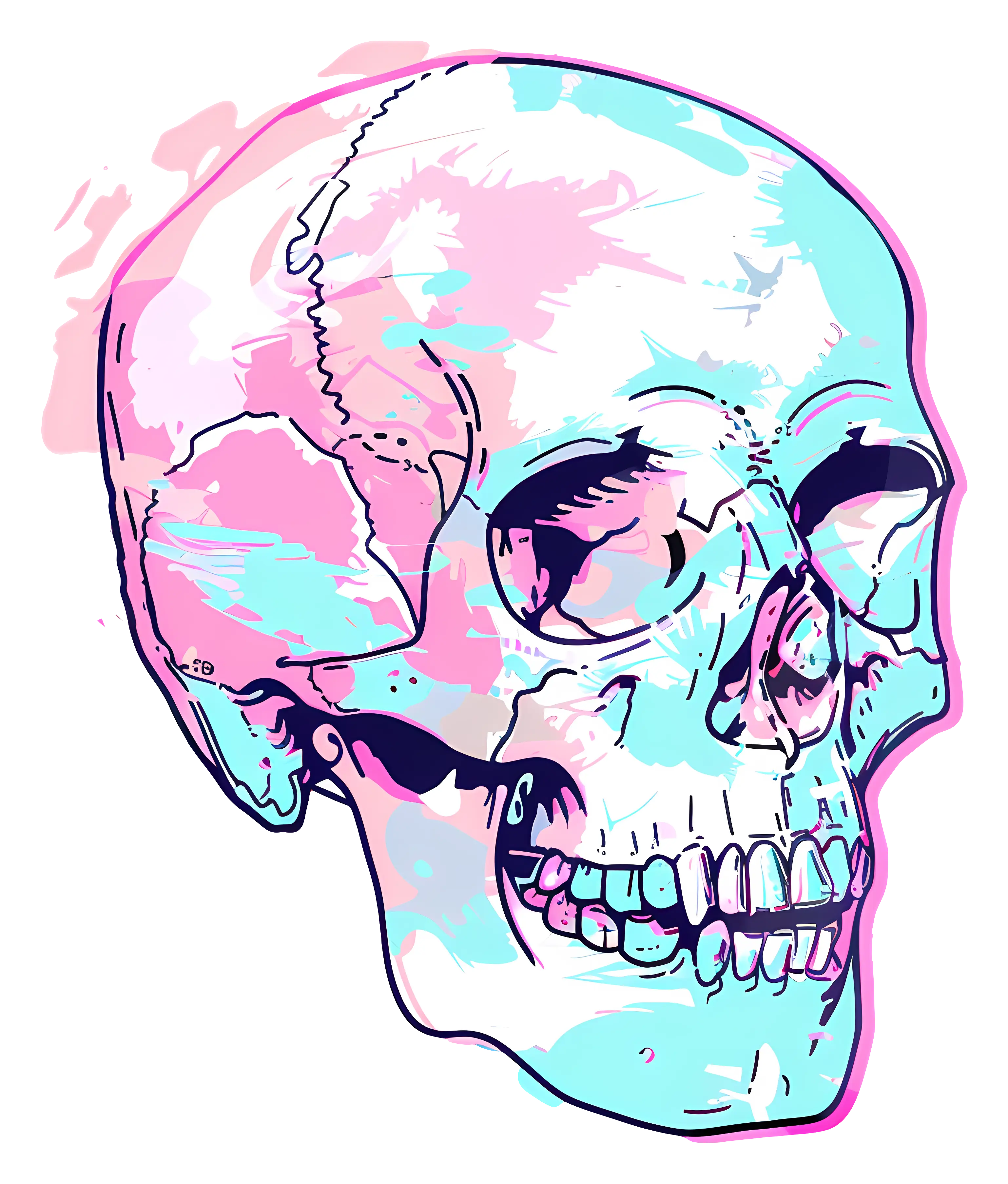 Creative Abstract Skull Design