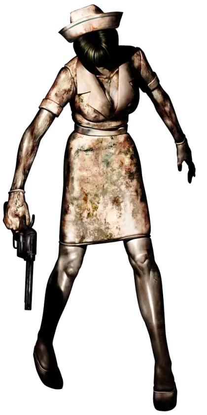 Creepy Nurse with Gun Illustration