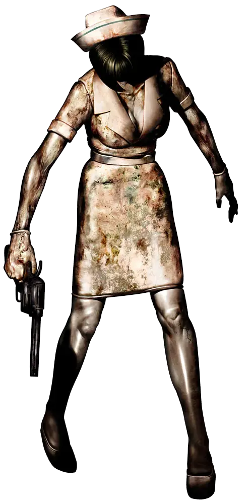 Creepy Nurse with Gun Illustration