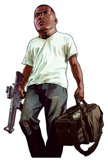 Cartoon Character with Gun