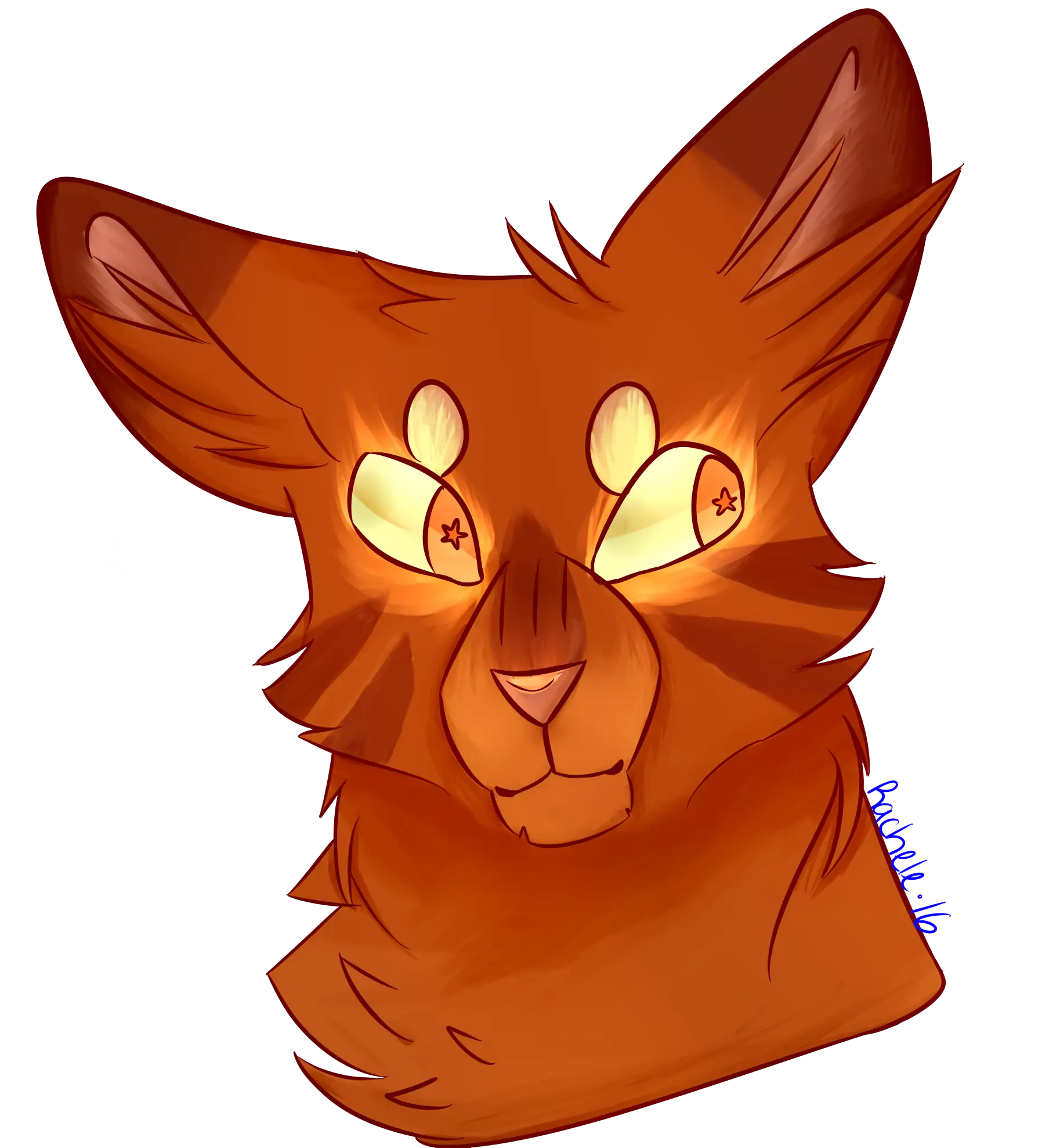 Bright-Eyed Cartoon Cat Illustration