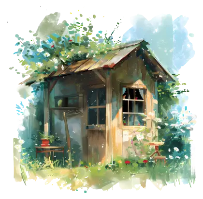 Small cute doodle house