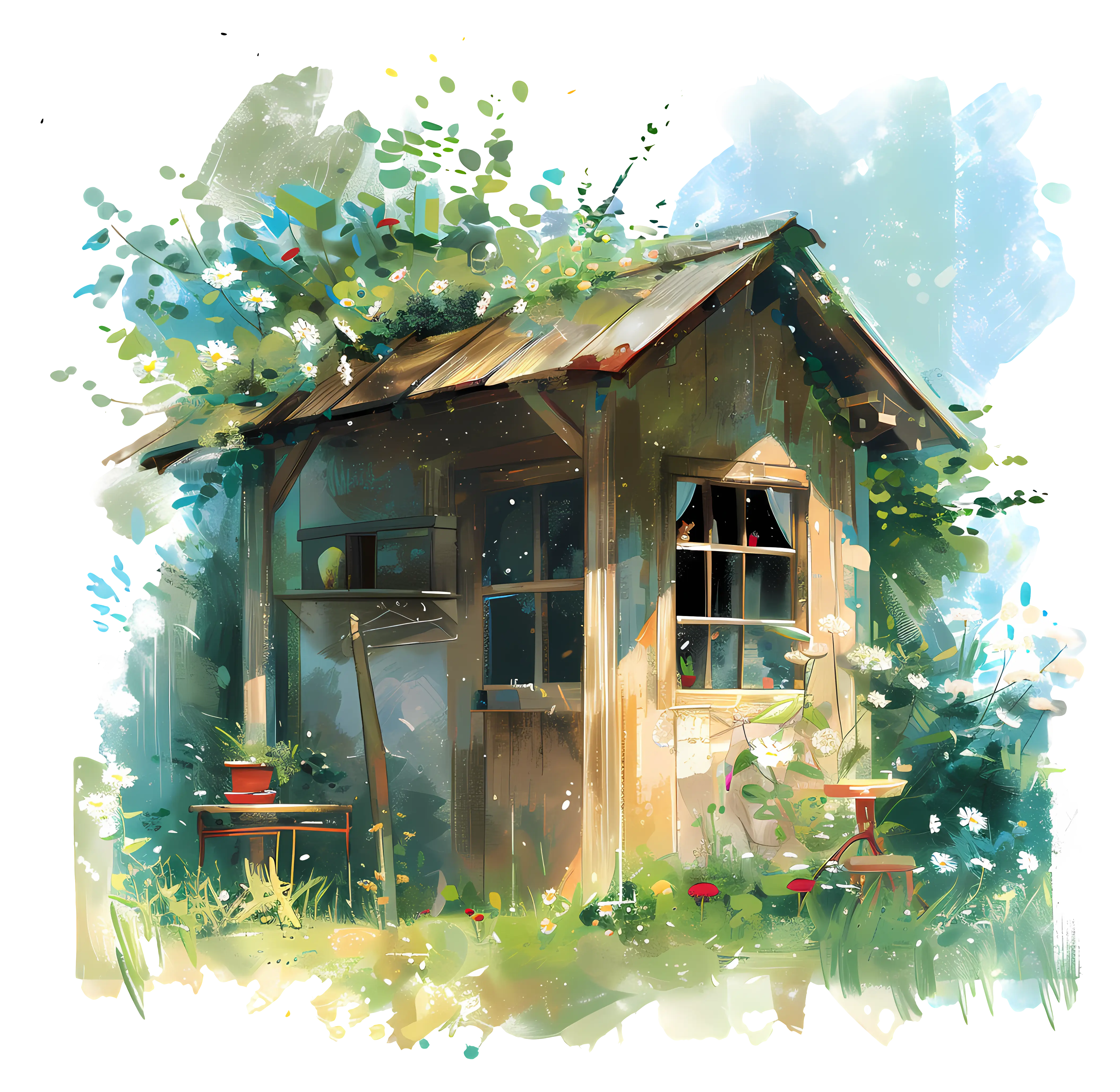 Small cute doodle house