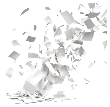 Dynamic Illustration of Falling Paper Sheets
