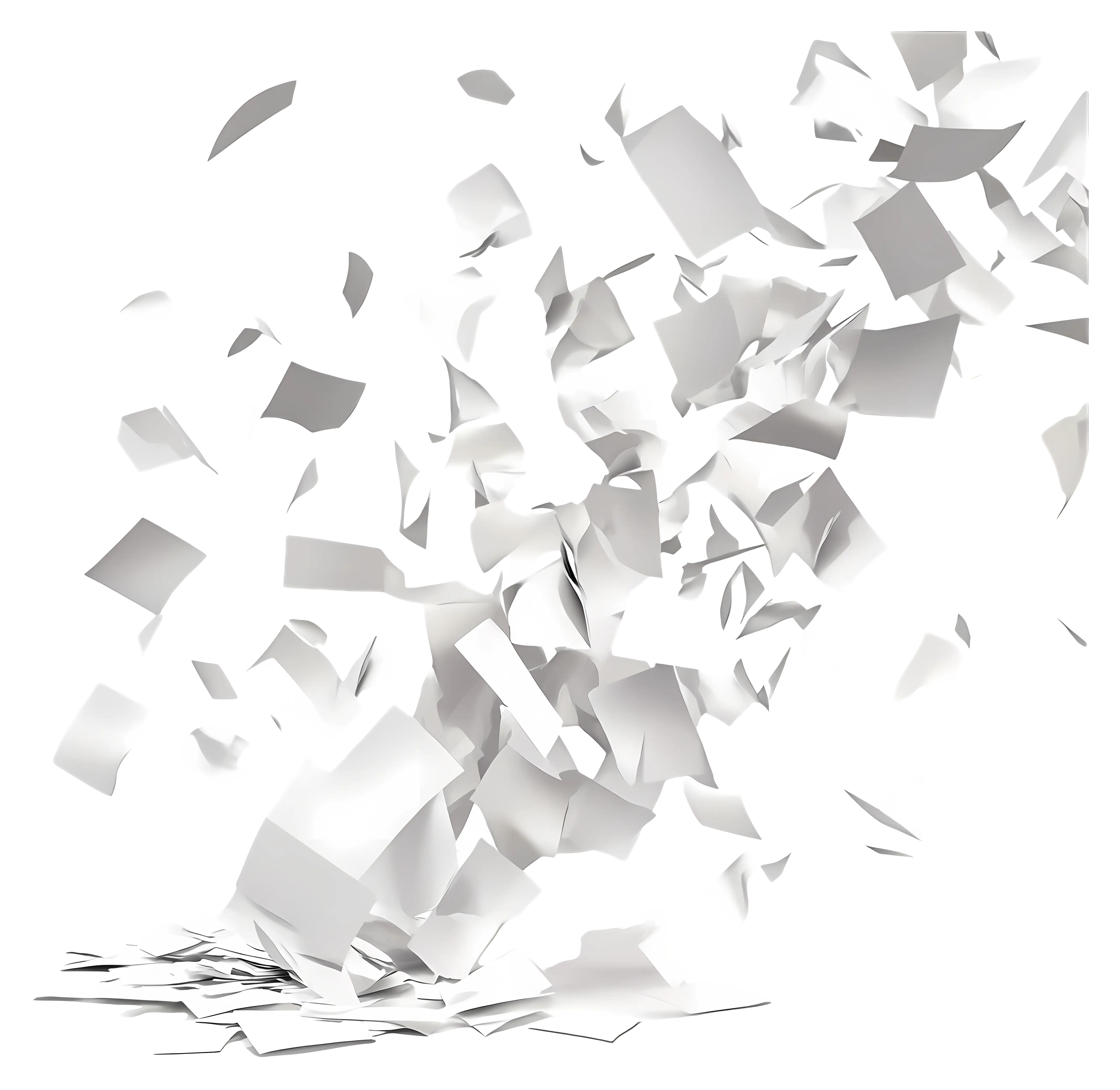 Dynamic Illustration of Falling Paper Sheets